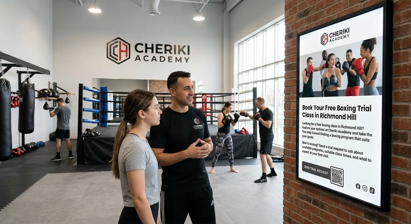 `Free boxing class in Richmond Hill to book your first trial session at Cheriki Academy`
